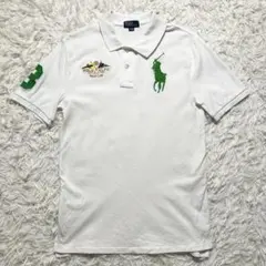 希少モデル ポロラルフローレン ポロシャツ ビッグポニー 白 ホワイト Y2K