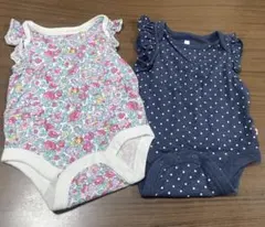 BabyGAP 花柄・ドットロンパースセット 0-3m