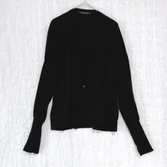 2929 カットソーカーディガン　黒　薄手　一つボタン　ボレロ　袖フィット