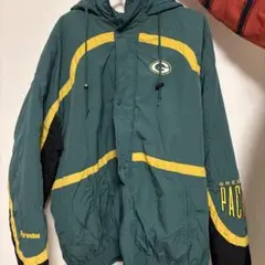 グリーンベイパッカーズジャケット L/XL 送料無料』グリーンベイパッカーズ リバーシブルナイロン