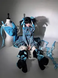 即納】CATCOCOONクラシカルドール 長袖 セットアップ 黒いストライプ