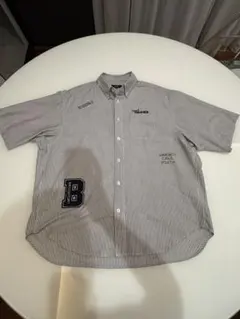 BEAMS 半袖シャツ M ストライプ刺繍のサムネイル