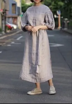 archi リネンワンピース