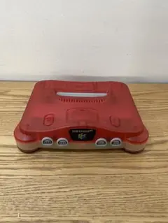 H5I809☆ニンテンドー64 本体　クリアレッド ジャンク品