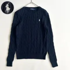 美品✨Polo Ralph Lauren ポニー クルーネック ケーブルニット