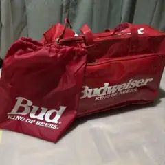 バドワイザー　エナメルボストンバッグ　デッドストック