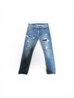 Levi's ダメージ加工 ライトブルーストレートジーンズ