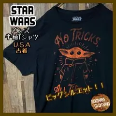 2XL ヨーダ スターウォーズ キャラクター ブラック メンズ 半袖 Tシャツ