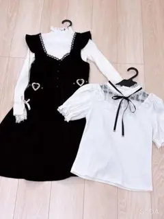 ROJITA ハートバックルワンピース、カットソー、ニット 3点セット