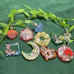 ハンドメイド　オルゴナイト　ネックレス　セット　4