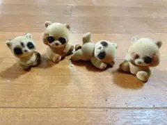 お値下げ リアルファー キツネ リス 置物 オーナメント アンティーク