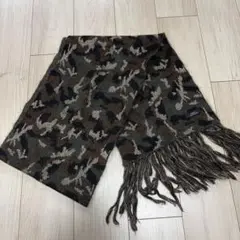 5351pour les hommes マフラー カモフラ　マフラー　モヘヤ混