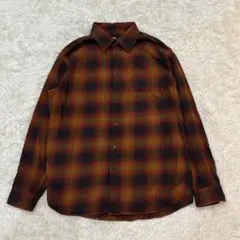 1483　UNIQLO ユニクロ　オンブレチェックシャツ　Mサイズ　長袖
