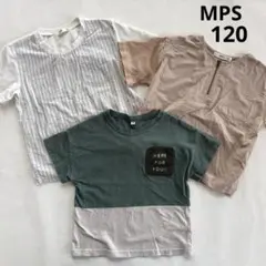 Right-on MPS 男の子　半袖Tシャツ　3枚セット　ナチュラル　120のサムネイル