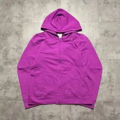 ユニクロ DRY フルジップパーカー L パープル 吸汗速乾 ストレッチ