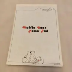 【レトロメモ帳】Waffle Bear Memo Pad　平成昭和80s 90s