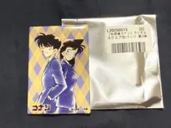 名探偵コナン　新一・蘭　スクエア缶バッジ　原作絵　京まふ2025