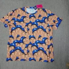 FOCO 大谷翔平 ドジャース Tシャツ 2XL 青 新品 未使用 顔だらけ