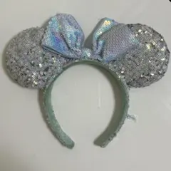 ミニー カチューシャ スパンコール 水色