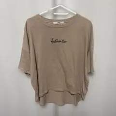 GRL ロゴ刺繍 Tシャツ ベージュのサムネイル
