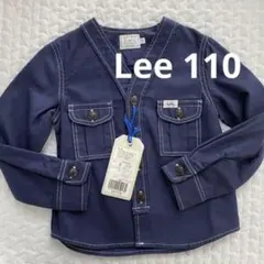 Lee タグ付き 110 ノーカラージャケット ネイビー