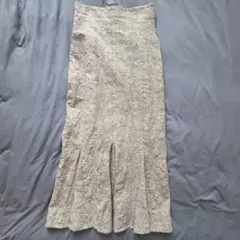 ジャガード ロングスカート マーメイド ベージュのサムネイル