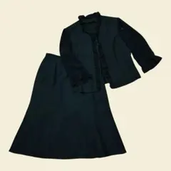 【美品】東京ソワール ブラックフォーマル 喪服 2点セット 13号 大きいサイズ