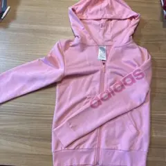 adidas ピンク色　パーカー