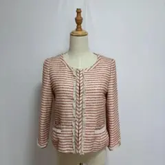 BRIGITTE ノーカラーツイードジャケット（M）フェミニン　キレイめ
