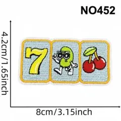 NO452 スロット ラッキー7 枝豆 カジノ アイロンワッペン