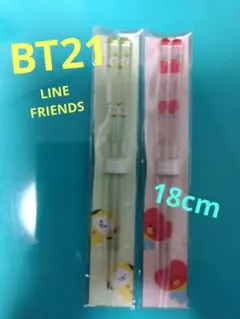 BT21 LINE FRIENDS 子ども用箸 18cm 2本セット