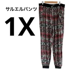 ⭐️お値下げ歓迎⭐️幾何学模様 サルエルパンツ 【1X】 個性的な