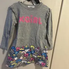 xgirl グレー スイーツ柄 ワンピース 100cm