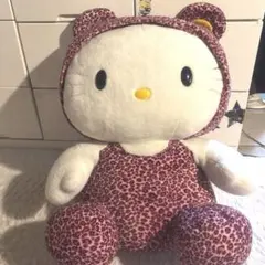 ヒョウ柄 ハローキティ ぬいぐるみ 特大サイズ　60センチ