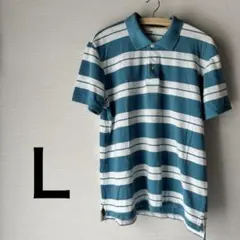 Gap ポロシャツ ボーダー ブルー系 Lサイズのサムネイル