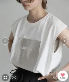 select MOCA 箔プリントノースリーブTシャツ