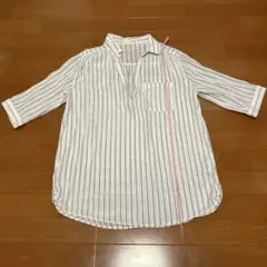 ストライプ五分袖シャツ