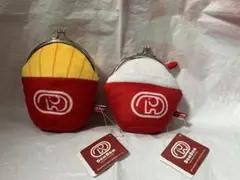 新品未使用 2種セットB ドムドムハンバーガー ぬいぐるみがまぐち①