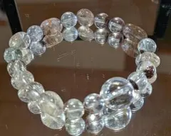 天然石 バロック型 ルチル・ガーデンクォーツ ブレスレット 庭園水晶 針水晶
