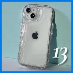 iPhone13 ウェーブ クリア TPU スマホケース アクスタ 透明 カバー
