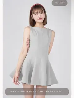 Darich ダーリッチ 美シルエットプリーツミニワンピース ホワイト FL