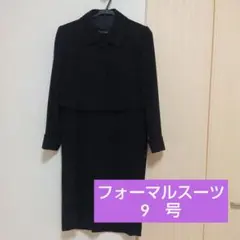 礼服☆ブラックワンピーススーツ（ショートジャケット付き）、9号