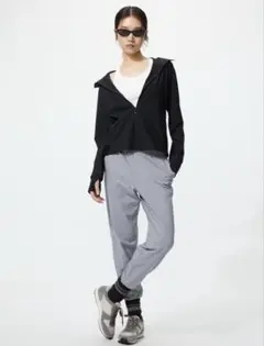 【紐無し】ウルトラストレッチアクティブジョガーパンツM 紐無