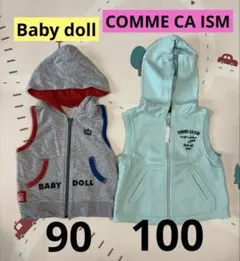 BABYDOLL COMME CA ISM ベスト 2枚セット