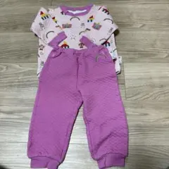 ユニクロ　ベビーキルトパジャマ　90