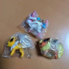 ポケモン　つまんでつなげてマスコット12　ニンフィア,サンダース,ブースター