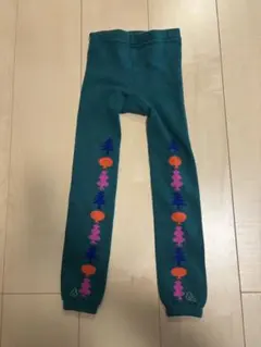 緑色 刺繍入りレギンス