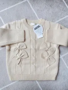 b.room ビールーム　リボン付き　ニット　セーター　80-90サイズ