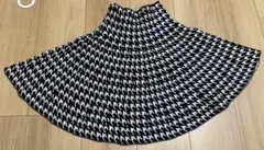 rienda ハウンドトゥース柄 フレアスカート S