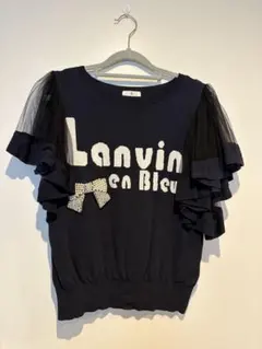 Lanvin en Bleu ネイビー 半袖トップス　パール　リボンのサムネイル
